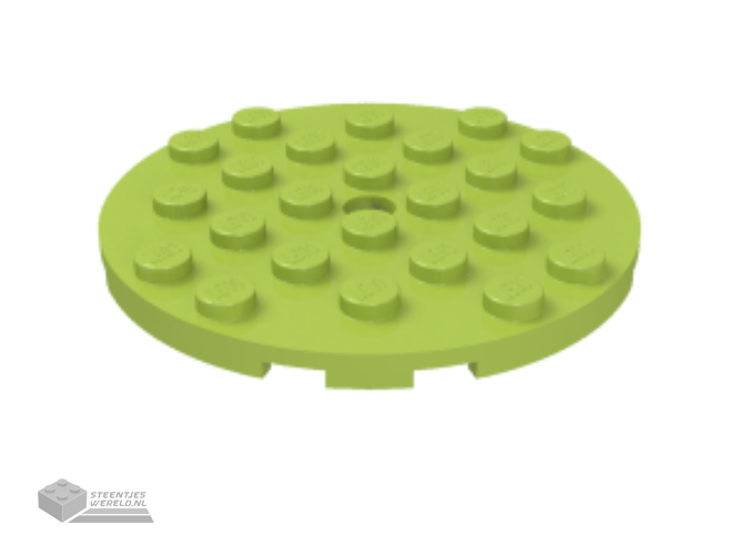 24866 – Plaat, rond 1 x 1 met bloemrand (5 bloemblaadjes)