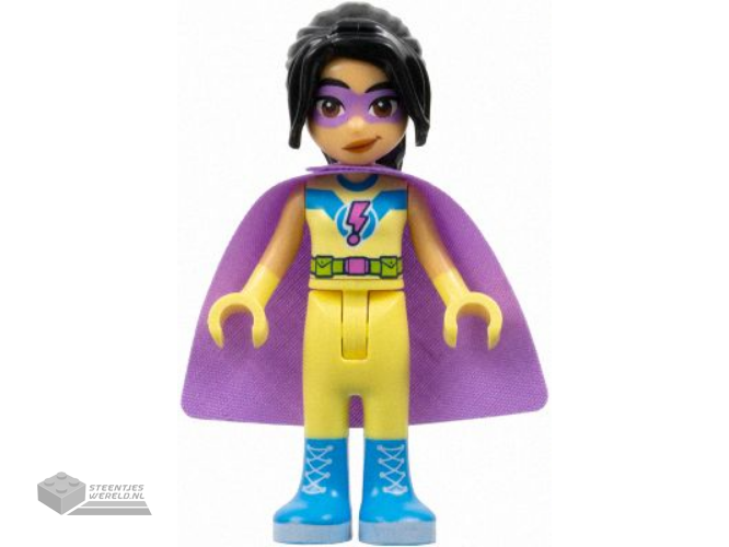 sh1101 – Mysterio – Witte schedelkop, satijnen doorschijnend lichtblauwe helm, rubberen cape