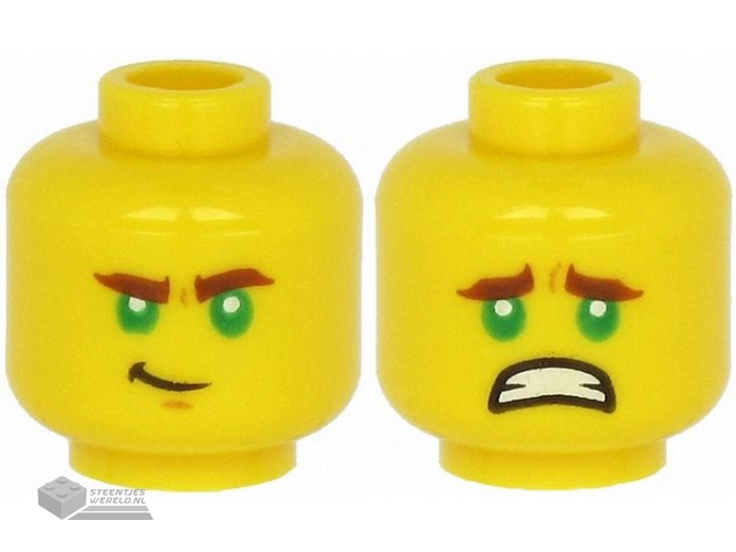 3626pb3935 Minifiguur hoofd vrouw 2-zijdig bedrukt