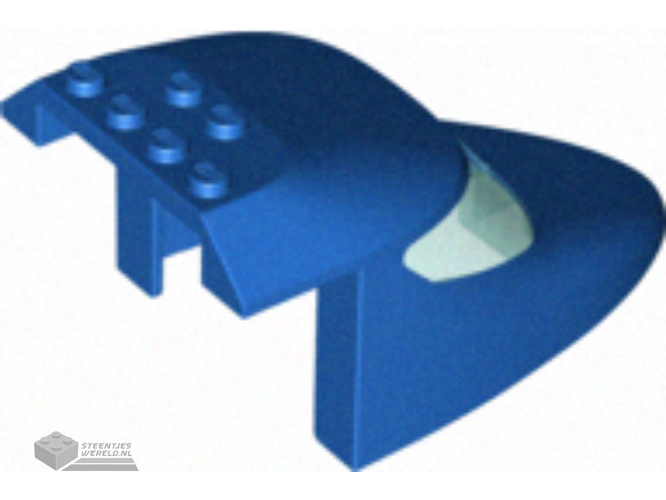 69953pb02 – Vliegtuigromp, voorste bovenzijde, gebogen, 6 x 10 x 4 cm, bedrukt
