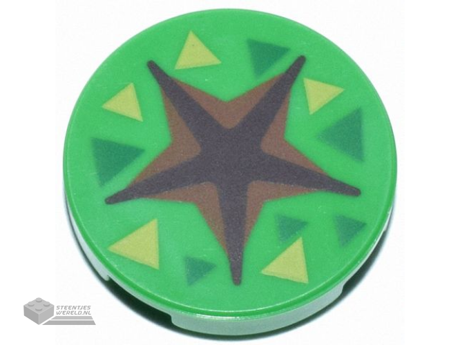 24866 – Plaat, rond 1 x 1 met bloemrand (5 bloemblaadjes)