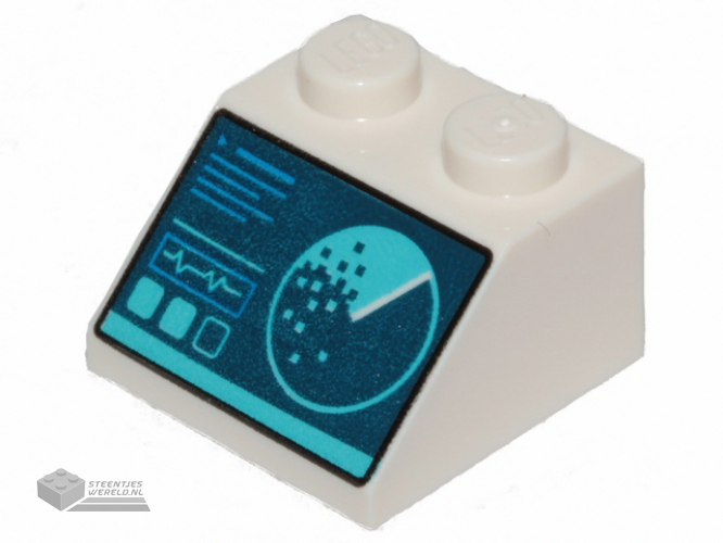 3039pb132 – Dakpan 45° 2 x 2 met donkerblauw sonarschermpatroon
