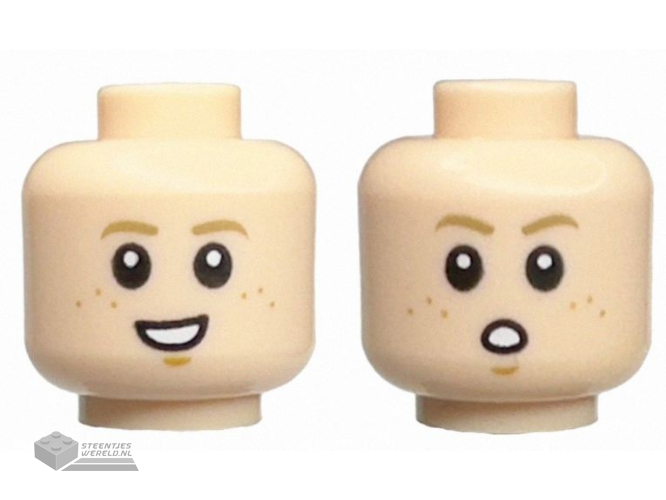3626pb3591 Minifiguur hoofd kind 2-zijdig bedrukt