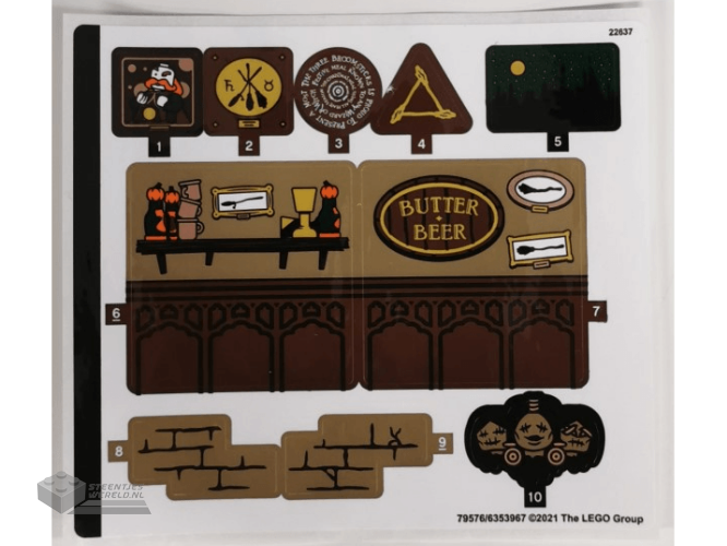 10290stk01 – Stickervel voor set 10290, vel 1 – (79866/6360080)
