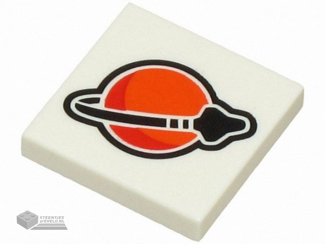 3068pb2581 – Tegel 2 x 2 met gele pijl en lijnpatroon