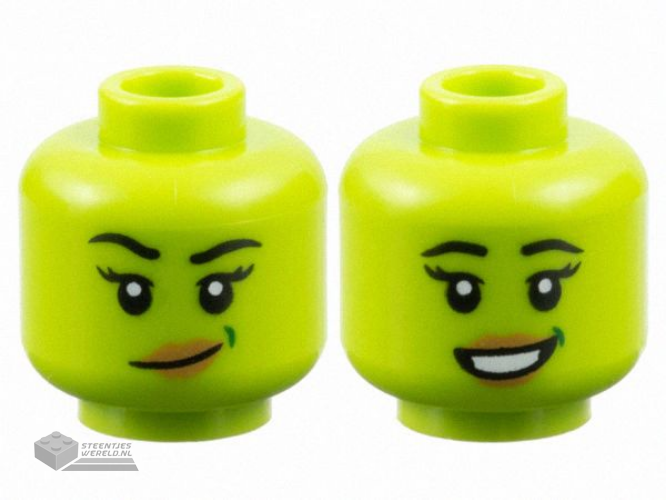 3626pb3459 Minifiguur hoofd vrouw 2-zijdig bedrukt