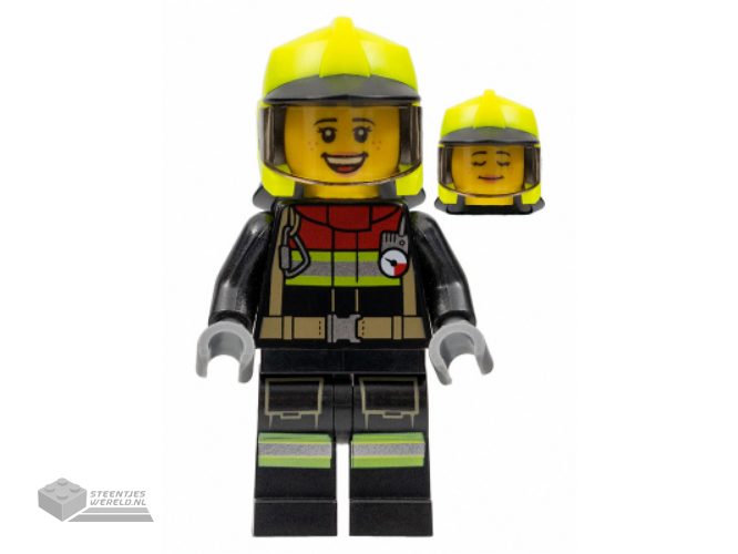 cty1356 – Brandweer – Vrouw, Zwarte jas en broek