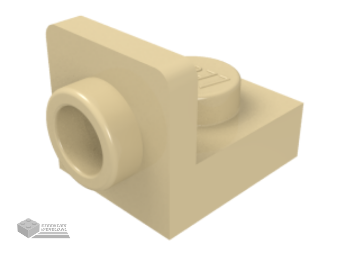 4085d – Plaat, aangepast 1 x 1 met open O-clip dik (verticale grip)