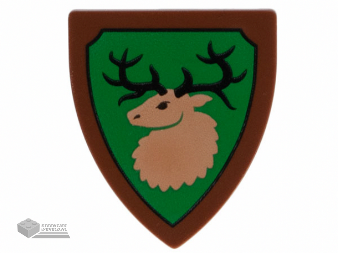 3846pb058 – Minifiguur, driehoekig schild bedrukt