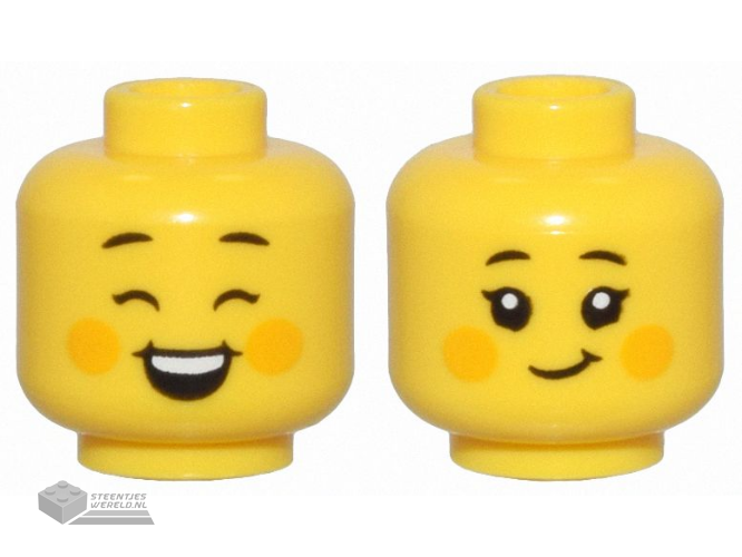 3626pb3151 Minifiguur hoofd 2-zijdig bedrukt