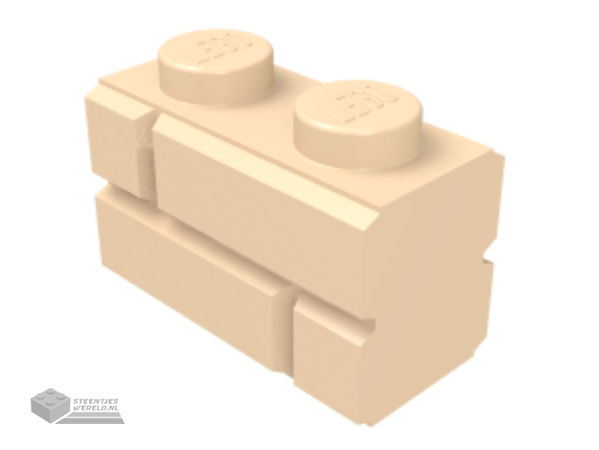 98283 – Steen, aangepast 1 x 2 met metselwerkprofiel