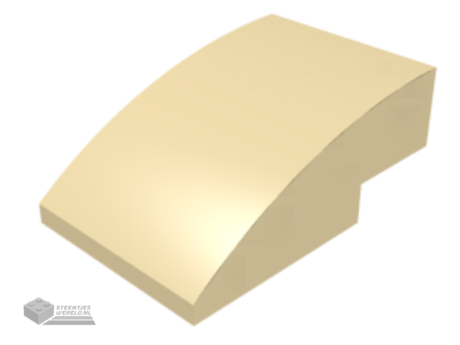 3386 – Steen, Rond 1 x 1 x 2/3 Halve Cirkel Uitgebreid met Zijnoppen