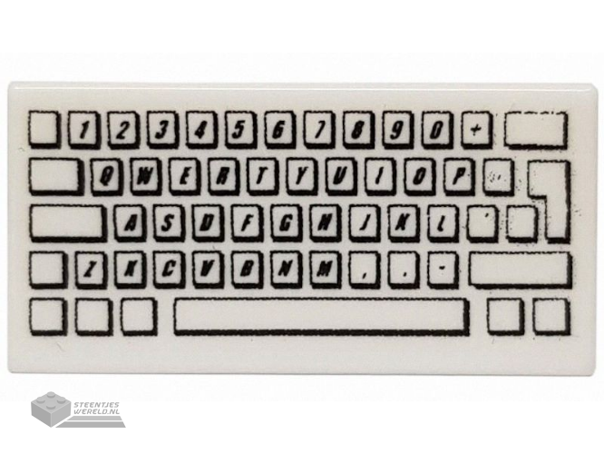 3069pb0030 – Tegel 1 x 2 met standaardpatroon voor computertoetsenbord