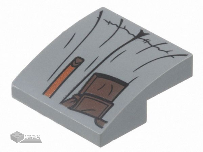 15068pb470 – Dakpan, gebogen 2 x 2 x 2/3 bedrukt