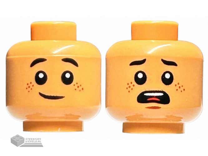 3626pb2998 Minifiguur hoofd kind 2-zijdig bedrukt