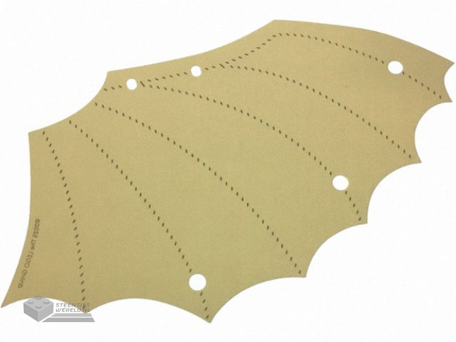 110507 – Stoffen vleugel 19 x 14 1/2 links met donkerbruin stikpatroon
