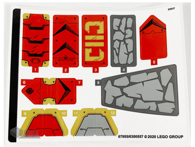71720stk01 – Stickervel voor set 71720 – (67955/6300557)