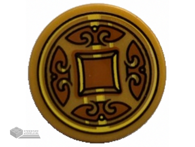 98138pb320 – Tegel, rond 1 x 1 cm bedrukt