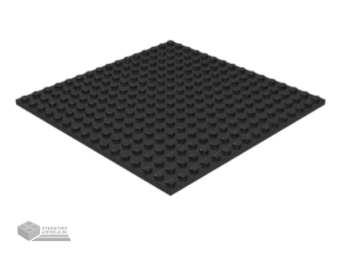 3024pb027L – Plaat 1 x 1 met zwart dik wenkbrauwpatroon, model linkerkant