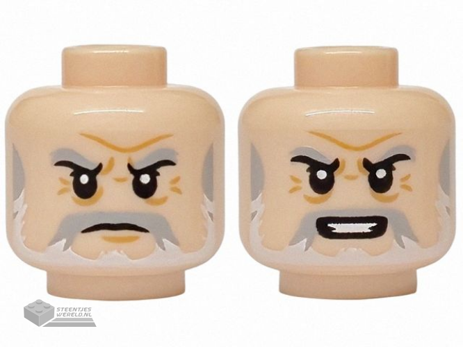 3626pb3966 Minifiguur hoofd 2-zijdig bedrukt