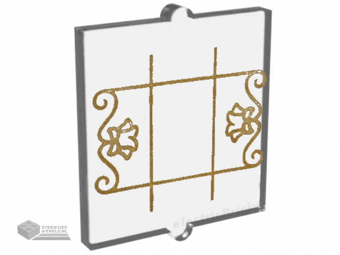 60601pb046 – Glas voor raam 1 x 2 x 2, vlakke voorkant bedrukt
