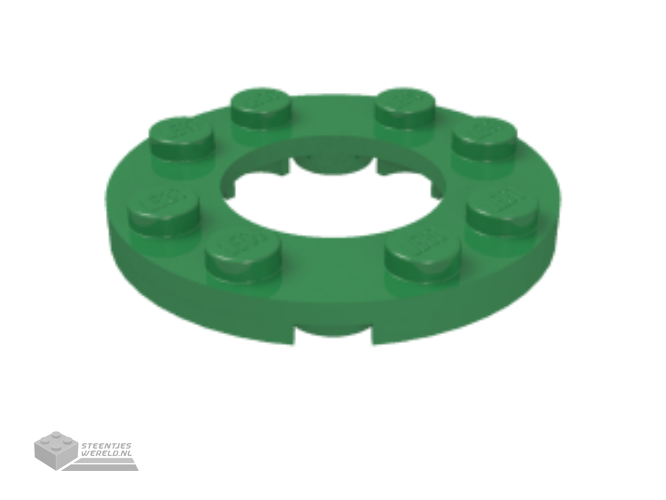 24866 – Plaat, rond 1 x 1 met bloemrand (5 bloemblaadjes)