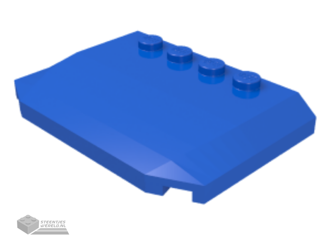 6081 – Dakpan, gebogen 2 x 4 x 1 1/3 met 4 verzonken staanders