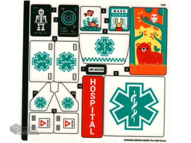 77256stk01 – Stickervel voor set 77256 – (10115856/6585755)