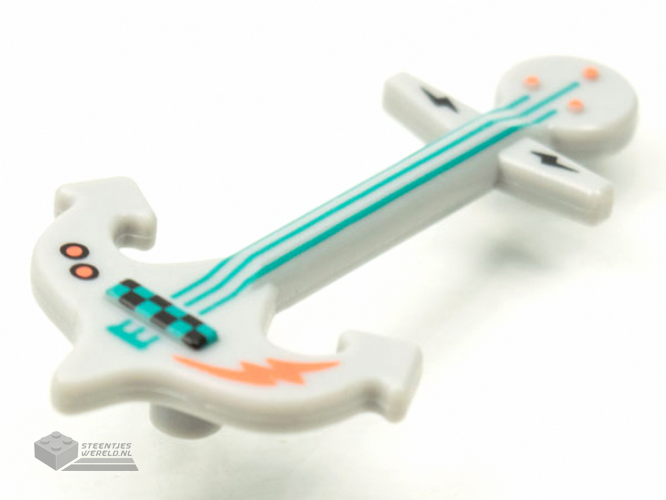 6324 – Minifiguur, bestek, skateboard, longboard deck