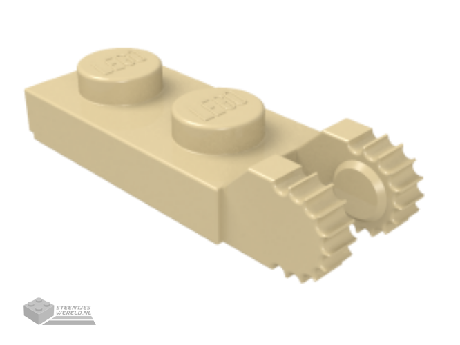 30237b – Steen, aangepast 1 x 2 met open O-clip dik (verticale grip)