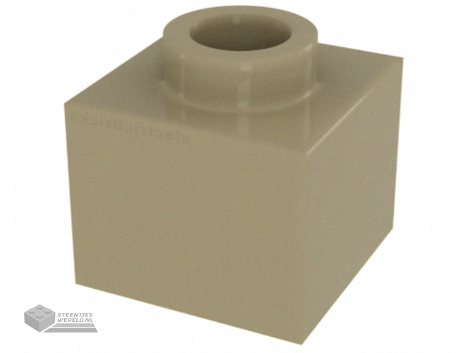 4085d – Plaat, aangepast 1 x 1 met open O-clip dik (verticale grip)