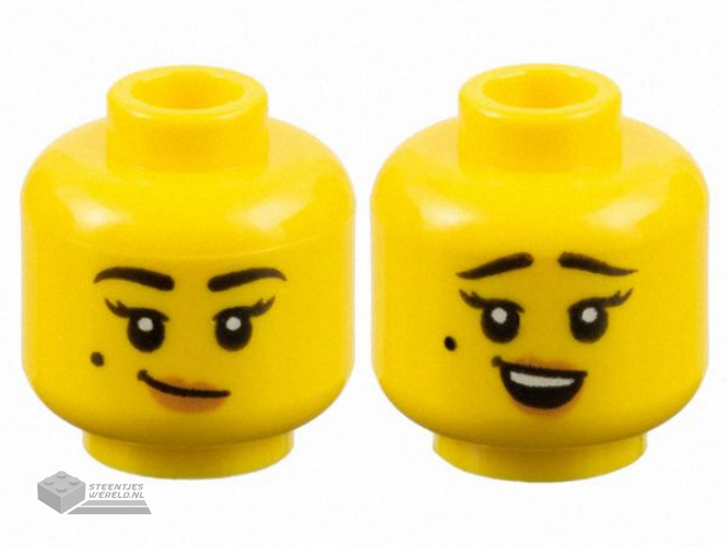 3626pb3591 Minifiguur hoofd kind 2-zijdig bedrukt