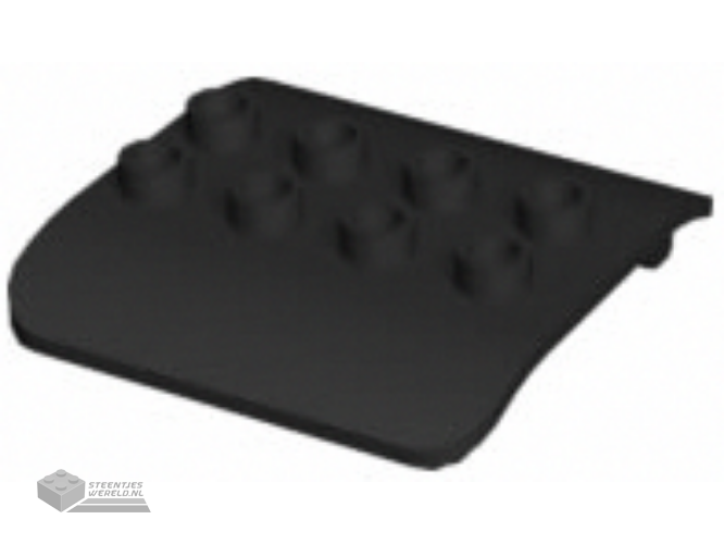 6278pb01 – Wiel 24 x 15 met pin-gat en gegoten zwart hard plastic bandpatroon