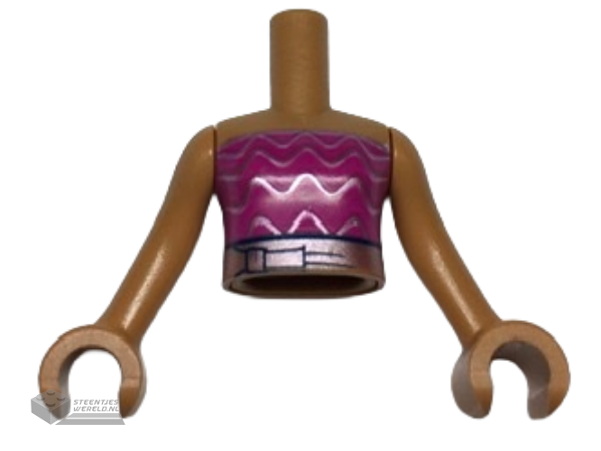 FTGpb325c01 – Torso Minipop Meisje Magenta Jasje bedrukt