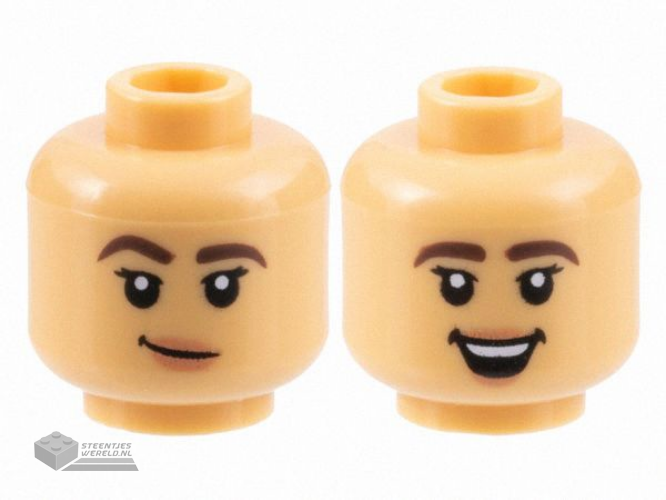 3626pb3171 Minifiguur hoofd vrouw 2-zijdig bedrukt