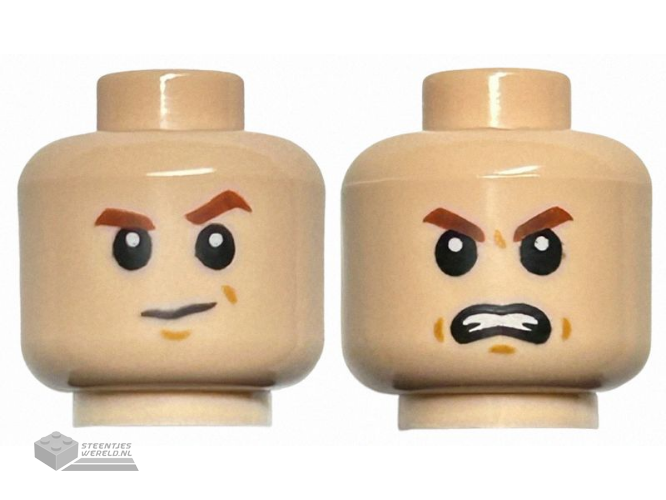 3626pb3591 Minifiguur hoofd kind 2-zijdig bedrukt
