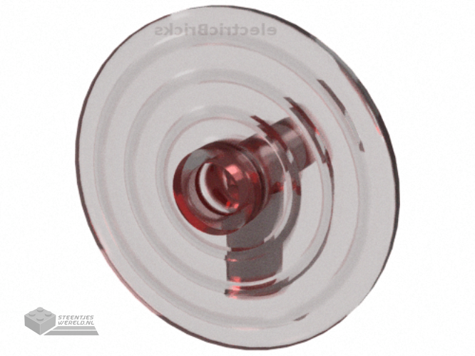 3876 - Minifiguur, Schild Rond Geribbeld Gezicht met Noppen