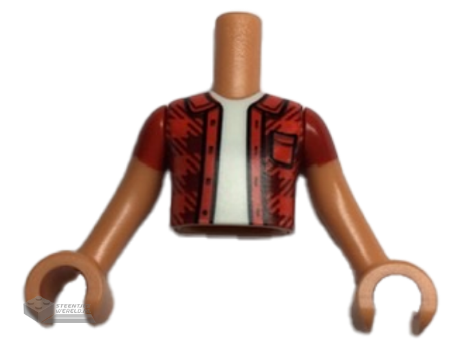FTBpb061c01 – Torso Minipop Jongen Rood Geruit Shirt bedrukt
