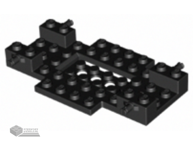 65202 - Voertuig, basis 6 x 10 x 1 met 2 x 4 verzonken middenstuk en 2 gaten