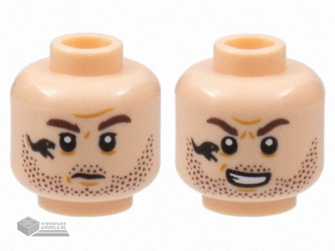 3626pb3023 Minifiguur hoofd 2-zijdig bedrukt