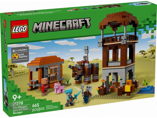 LEGO Minecraft 21278 De Plunderaar buitenpost en Verwoester – The Pillager Outpost and Ravager