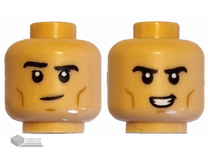 3626pb3966 Minifiguur hoofd 2-zijdig bedrukt