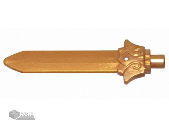 2665b – Minifiguur, Wapen Zwaardblad met Stang en Lotusbloem Handvat