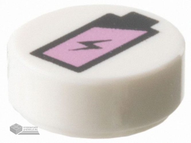 98138pb202 – Tegel, rond 1 x 1 bedrukt