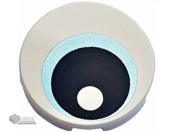 24246pb053 – Tegel, rond 1 x 1 halve cirkel verlengd bedrukt