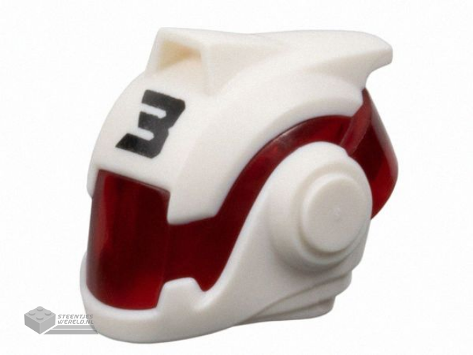 49663pb05 – Minifiguur, Hoofddeksel, Ruimtehelm, Stadsastronaut bedrukt
