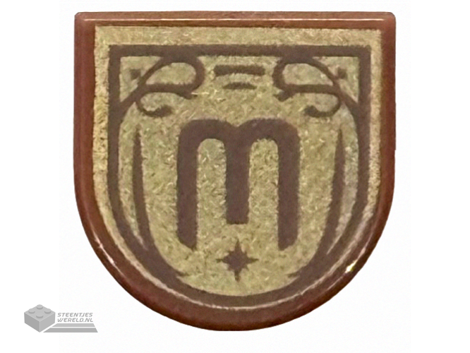 24246pb053 – Tegel, rond 1 x 1 halve cirkel verlengd bedrukt