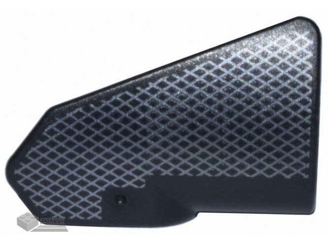 42545pb002L – Technic, Spatbord voor paneelauto, gebogen, 13 x 2 x 5 cm, rechte bovenkant bedrukt