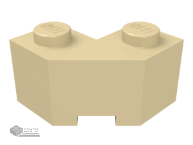 3386 – Steen, Rond 1 x 1 x 2/3 Halve Cirkel Uitgebreid met Zijnoppen