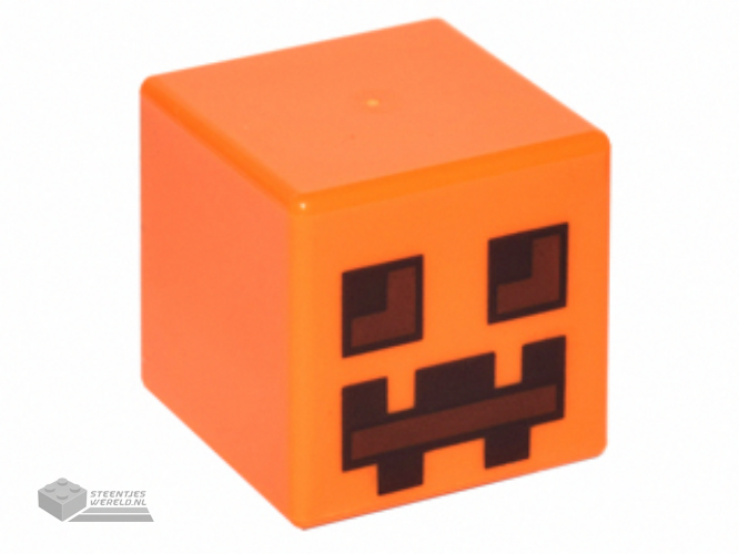 19729pb001 – Minifiguur, Hoofd Kubus bedrukt
